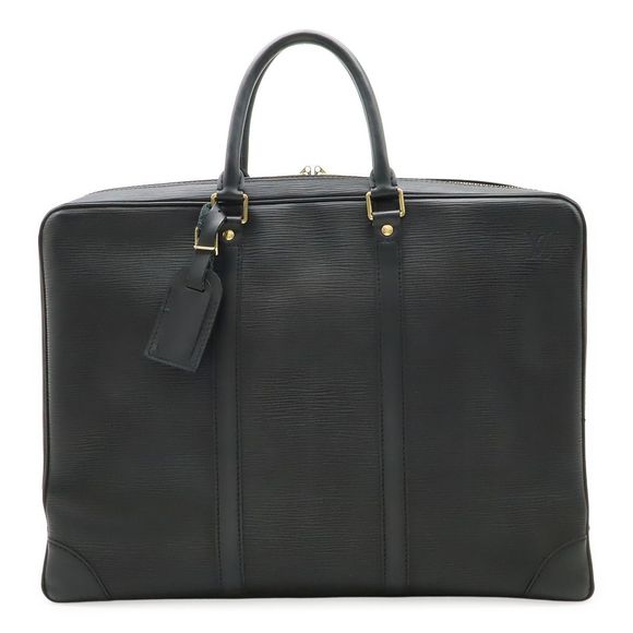 Louis Vuitton Epi Porte Dauphine Voyage Business Bag Briefcase Noir Black Gold - Picture 1 of 8
